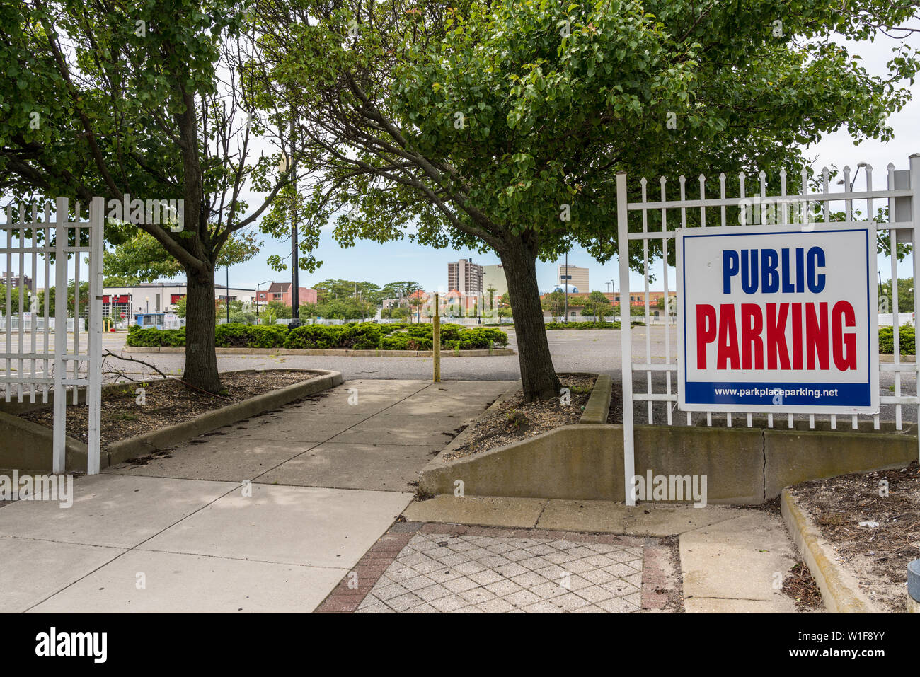 Leeren Parkplatz in Atlantic City in New Jersey Küste Stockfoto