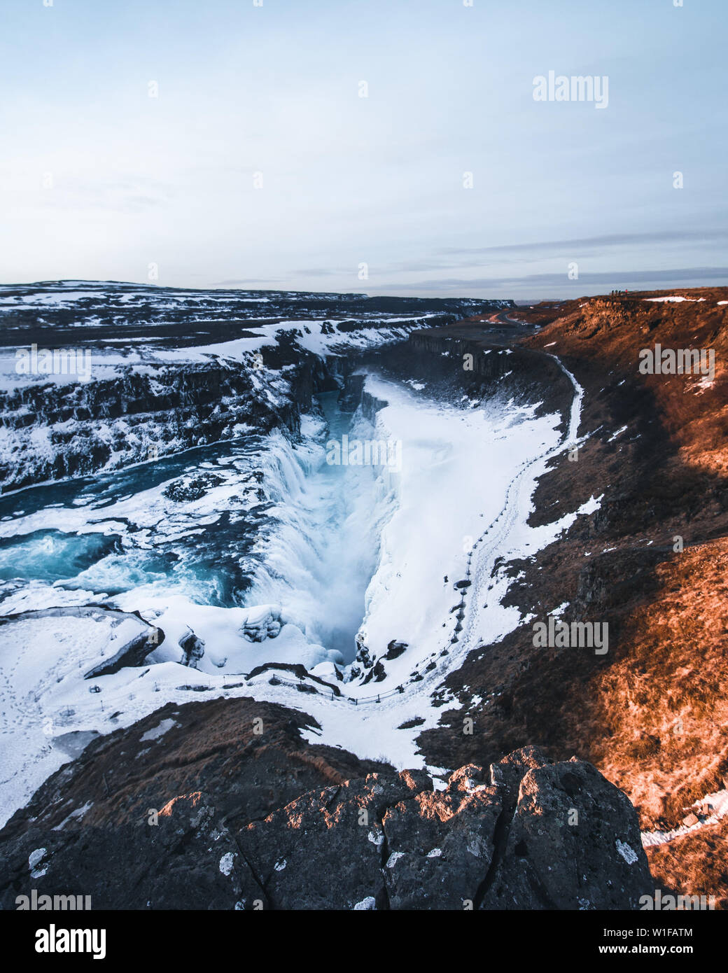 Wasser landschaft schnee im winter Reisen Stockfoto