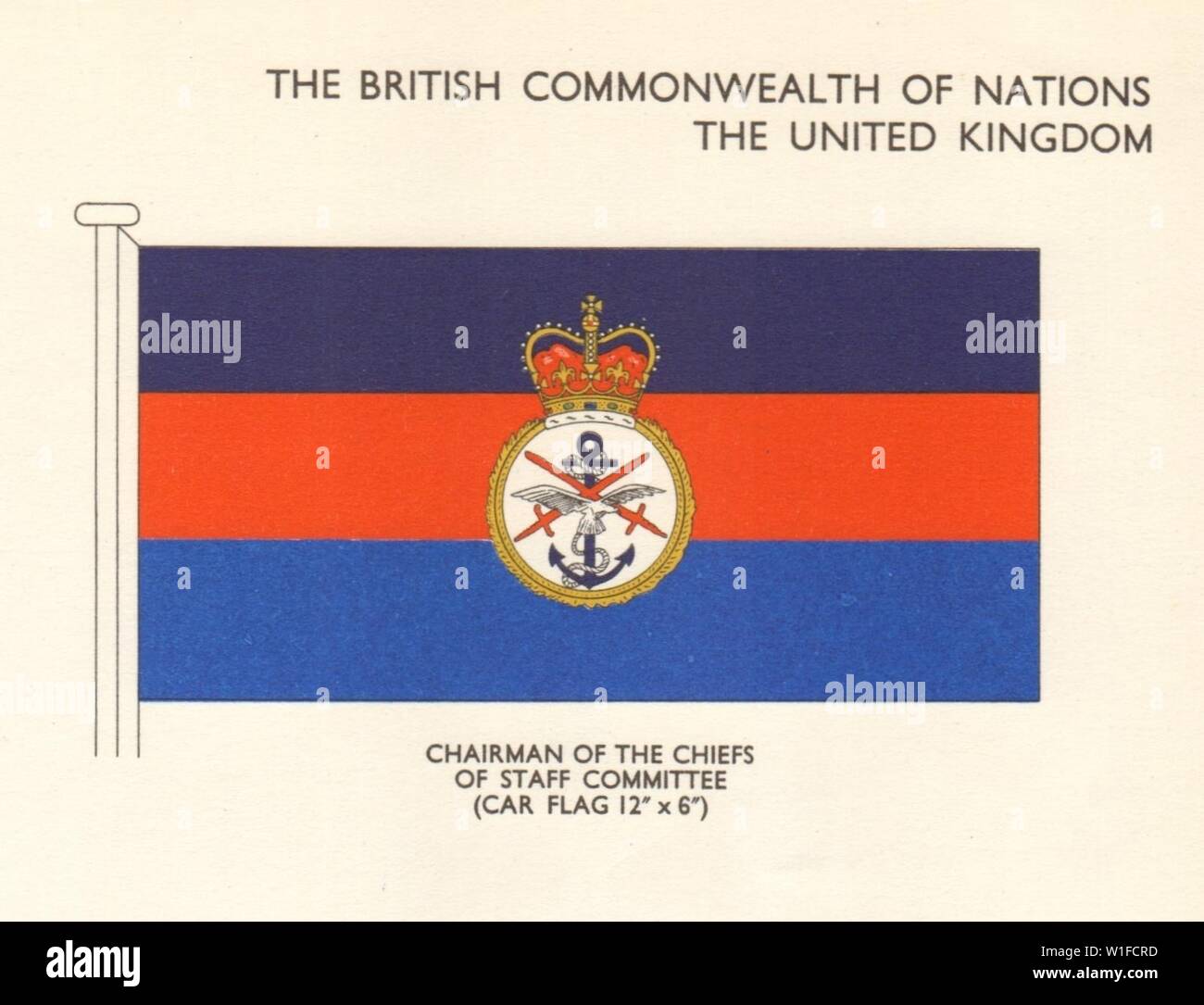 Großbritannien Fahnen. UK. Vorsitzender des Generalstabschefs der Ausschuss 1955 Drucken Stockfoto