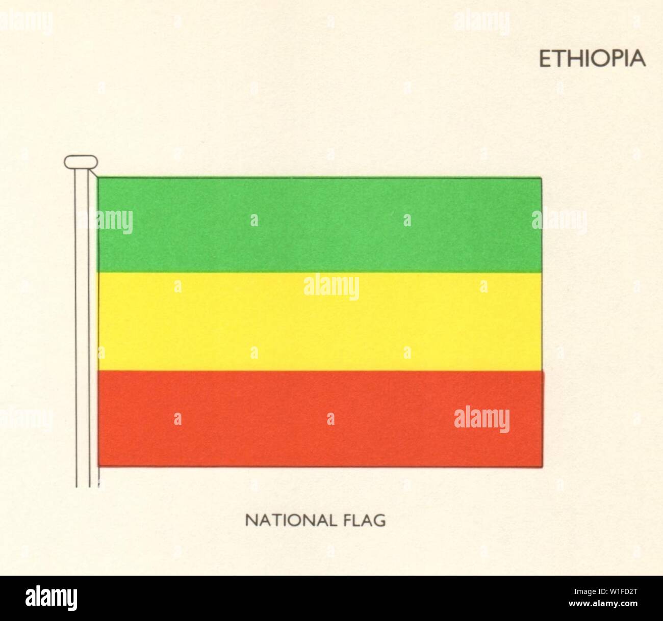 Äthiopien Flaggen. Nationalflagge 1979 alte vintage Bild drucken Stockfoto
