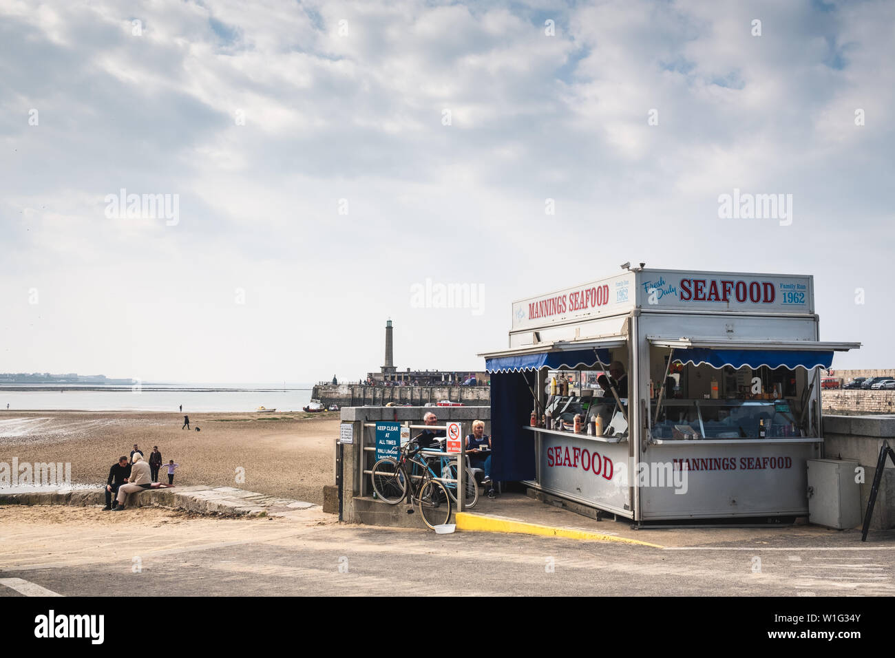 Mannings Meeresfrüchten ausgeht, Ramsgate, Kent, Großbritannien Stockfoto