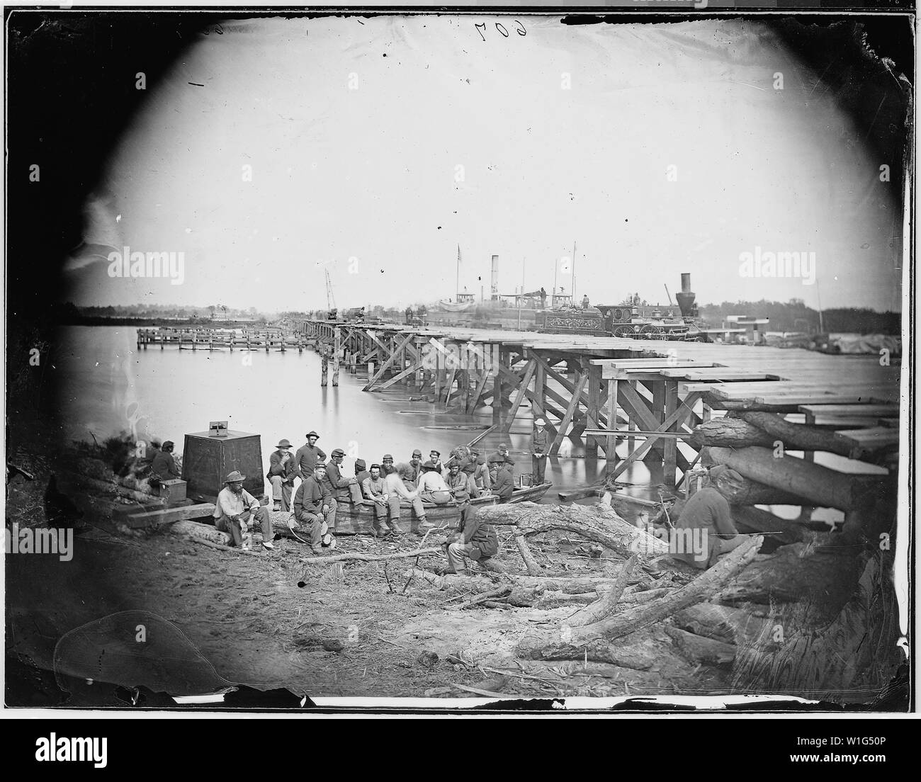 Landung am weißen Haus, Pamunkey River Stockfoto