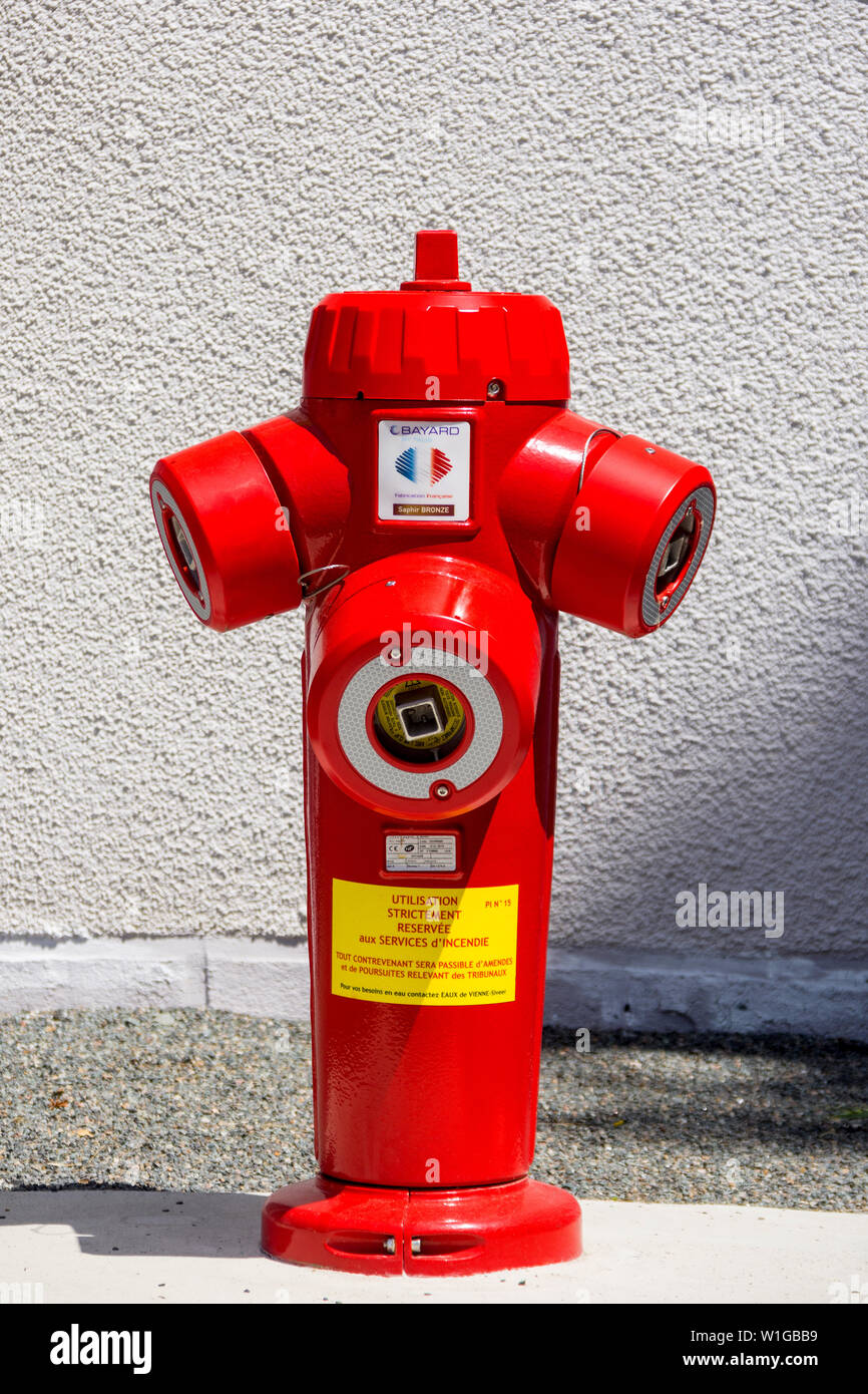 Hydrant für die Notdienste, Vienne, Frankreich. Stockfoto