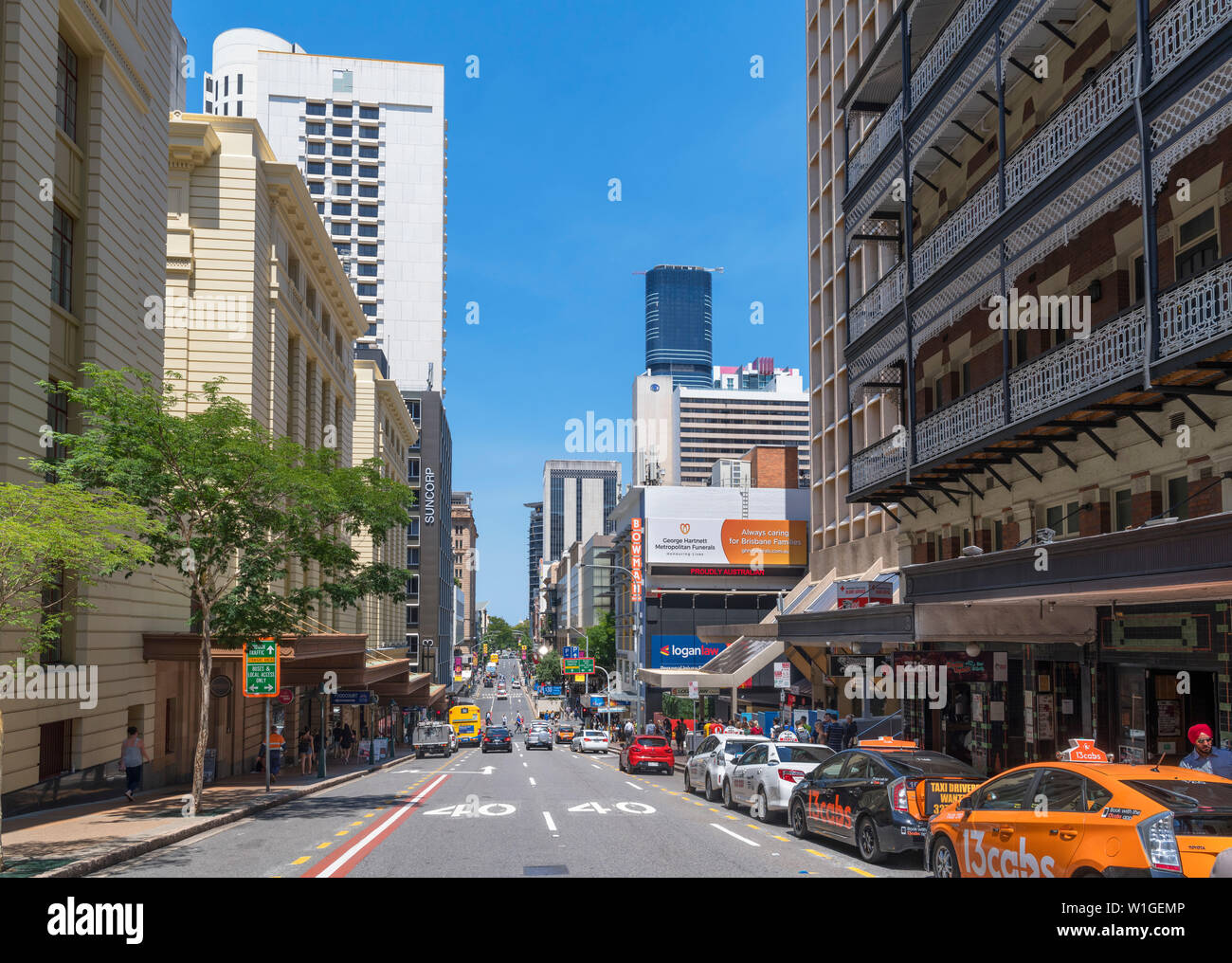 Edward Street im Central Business District, Brisbane, Queensland, Australien Stockfoto