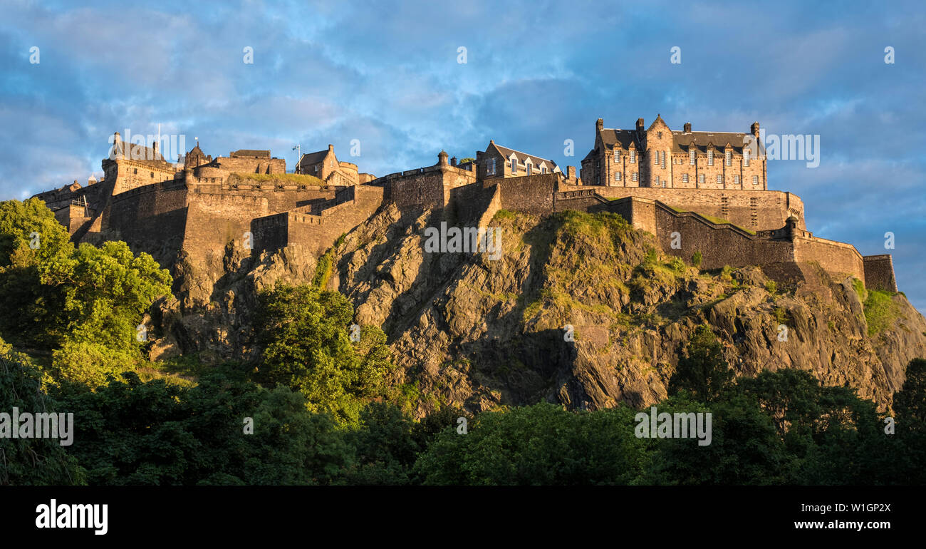 Schloss Edinburgh Castle Rock, Edinburgh, Schottland, Europa. Stockfoto