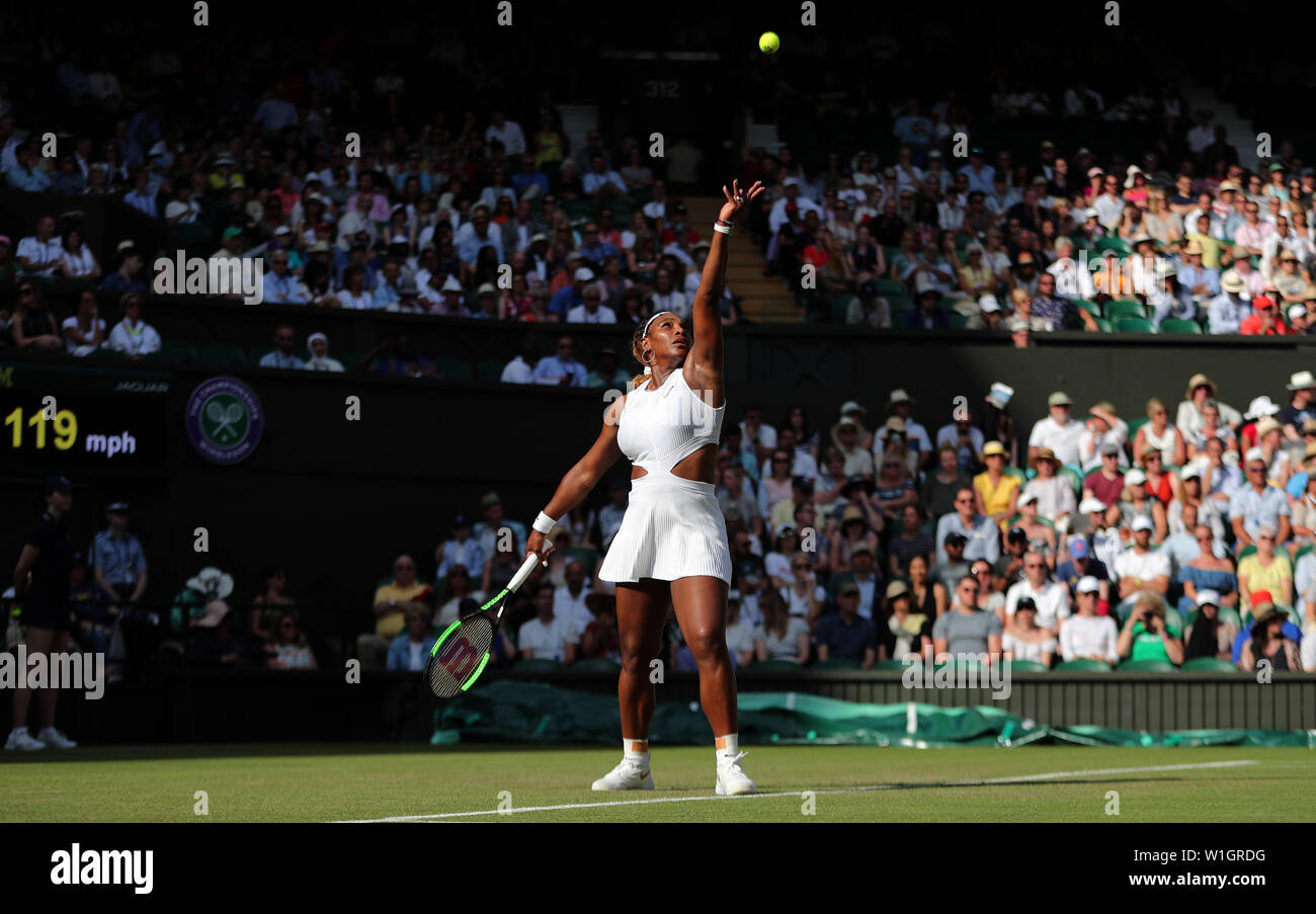 Serena Williams 2019 Wimbledon Stockfoto