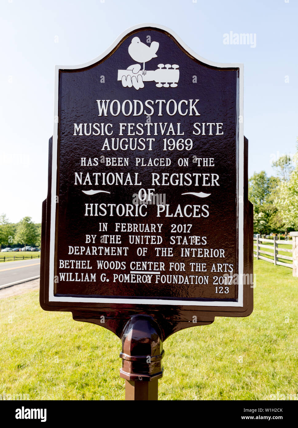 Das Museum von Woodstock Festival in Bethel Woods New York State USA Stockfoto