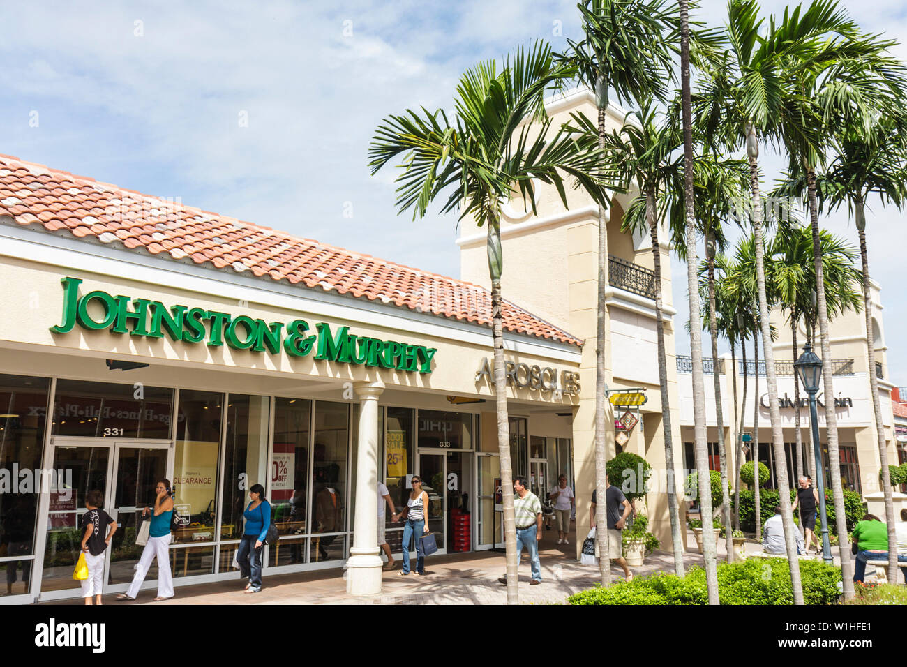 Naples, Florida, Estero, Miromar Outlets, Einkaufszentrum, Rabatt, Johnson & Murphy, Shopping Shopper Shopper Shopper Shop Shops Markt Märkte Marktplatz Kauf Verkauf, re Stockfoto