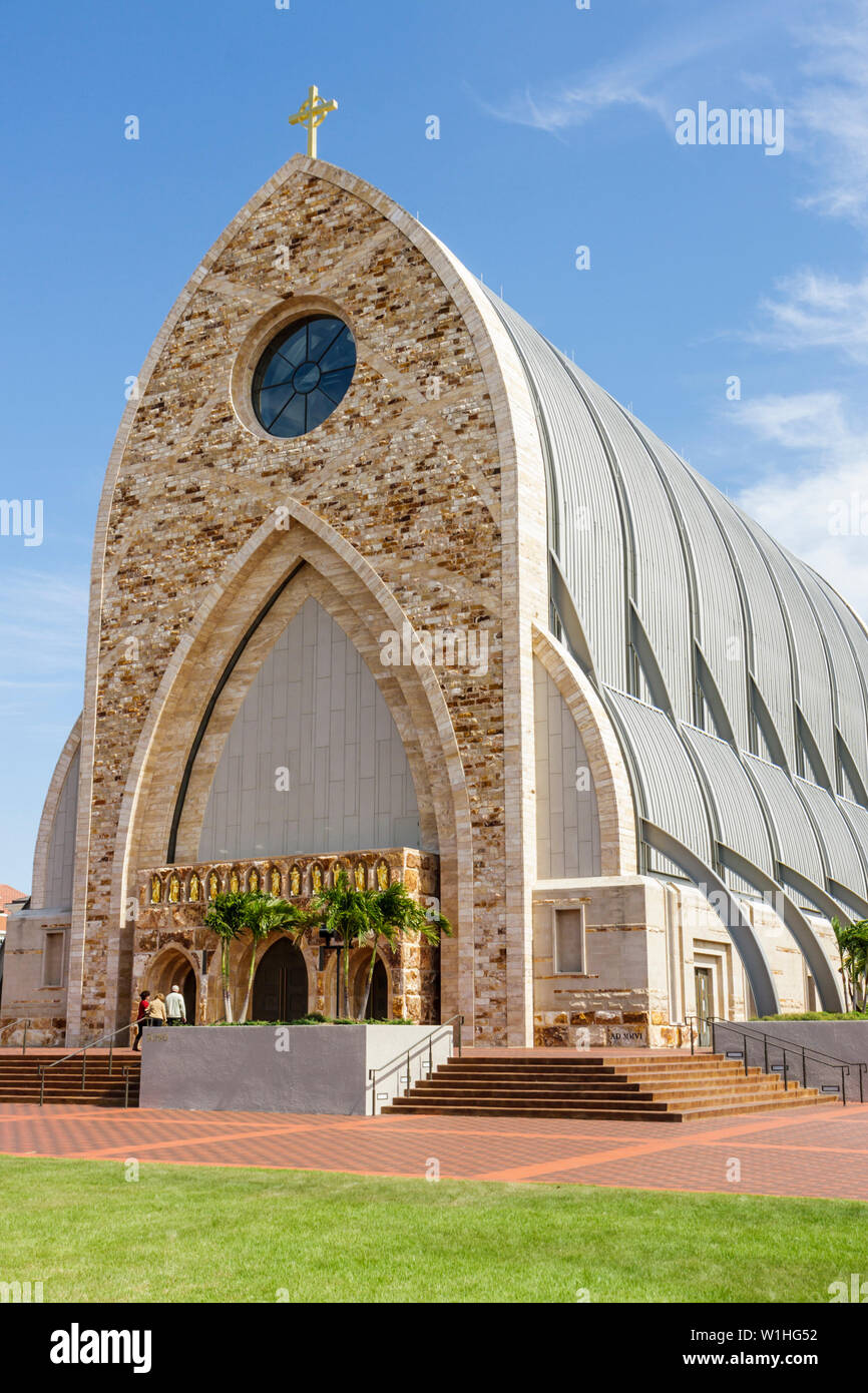 Naples, Florida, Ave Maria, geplante Gemeinde, College-Stadt, römisch-katholische Universität, Christ, Religion, Tom Monaghan, Kirche, Oratorium, Frank Lloyd Wright in Stockfoto