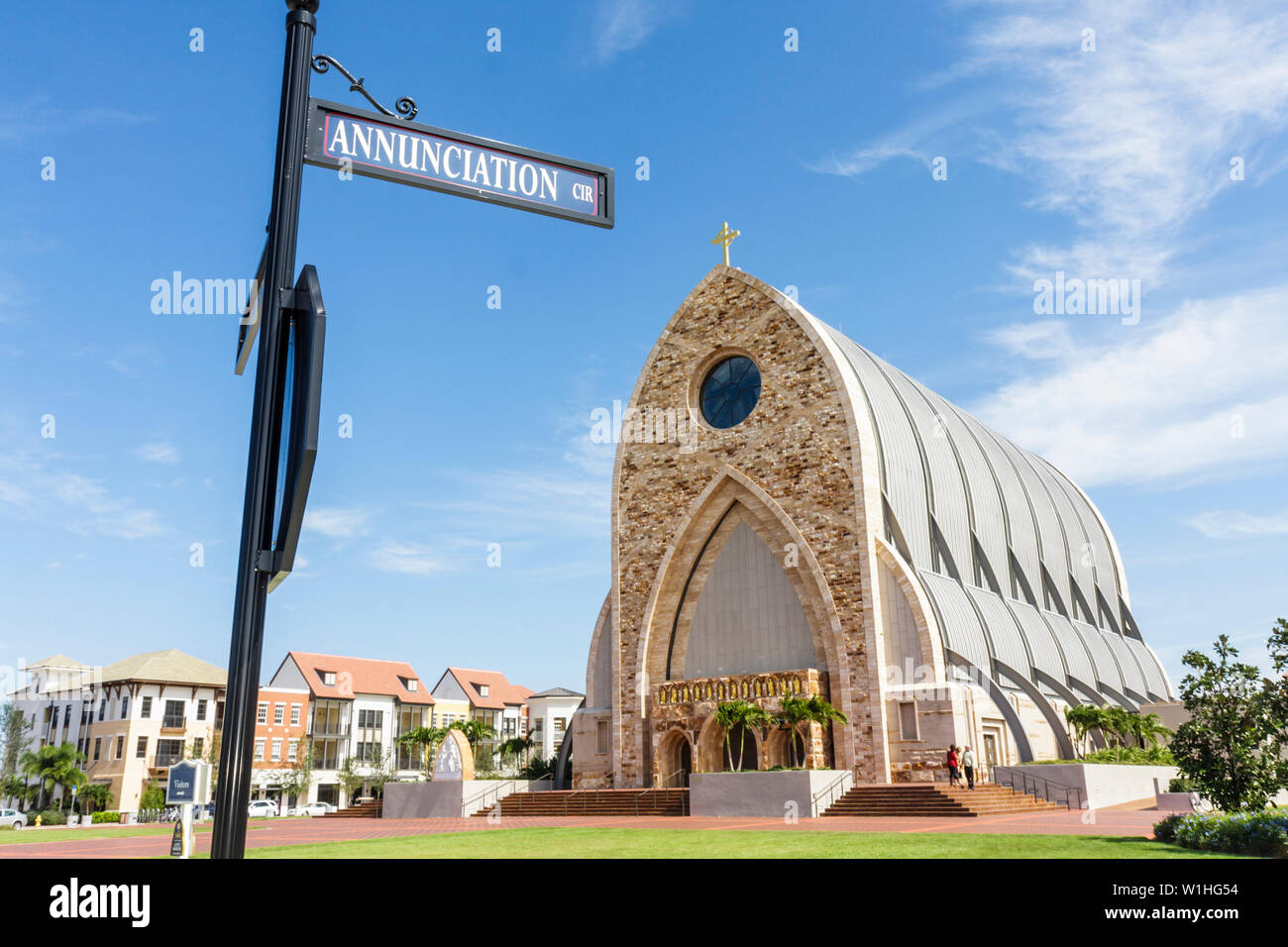 Naples, Florida, Ave Maria, geplante Gemeinde, College-Stadt, römisch-katholische Universität, Christ, Religion, Tom Monaghan, Kirche, Oratorium, Frank Lloyd Wright in Stockfoto
