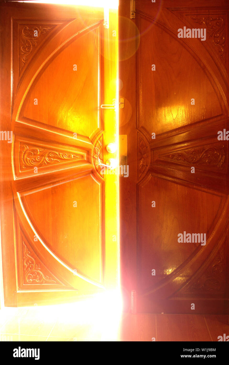 leichte Tür Stockfoto