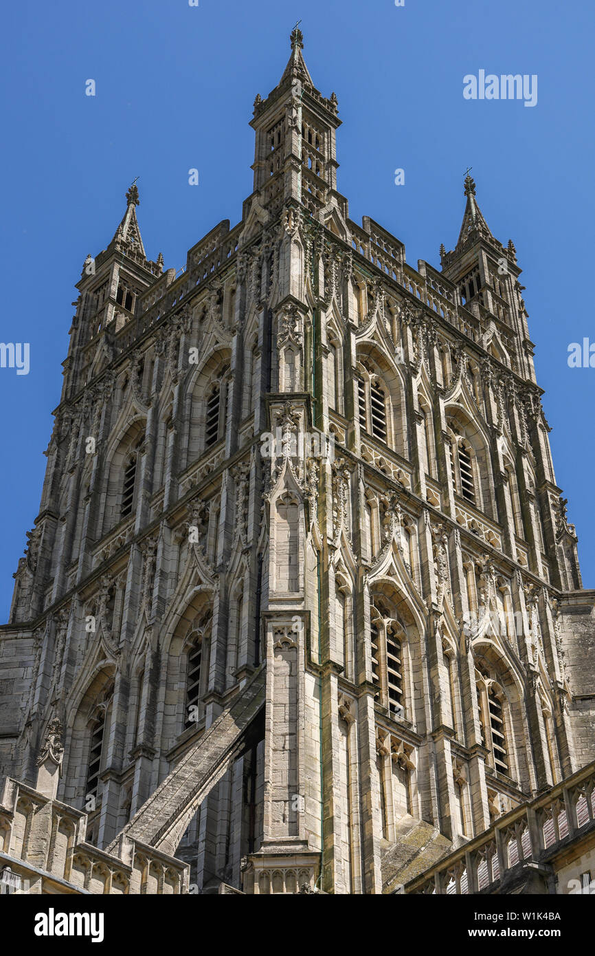 Der Turm, die Kathedrale von Gloucester Stockfoto