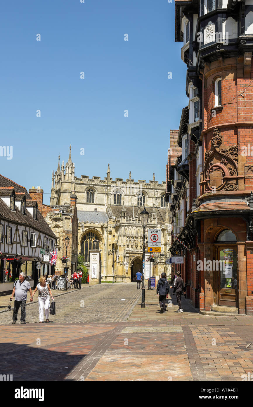 Ansatz in der Kathedrale von Gloucester Stockfoto