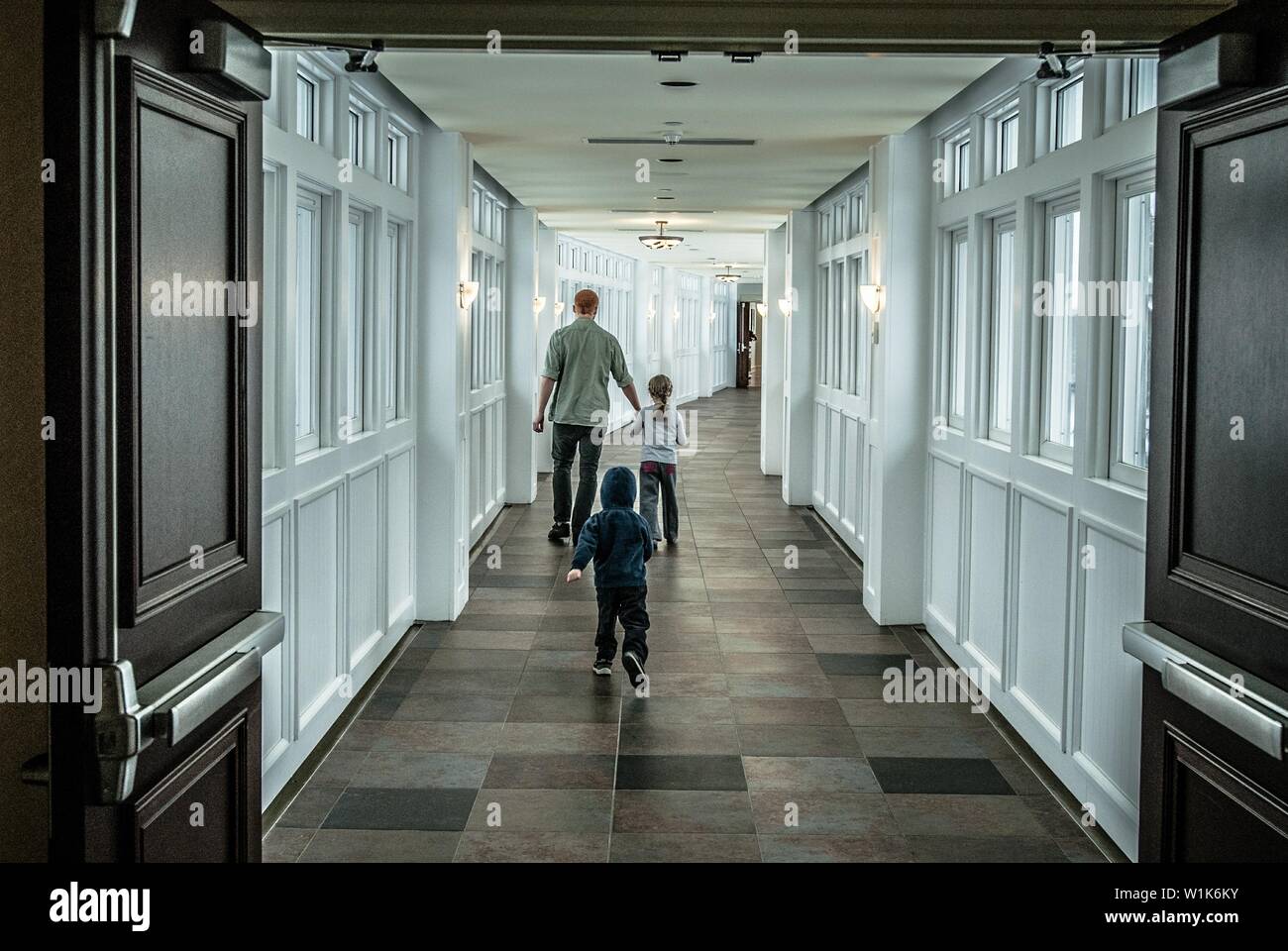 Auf ein Wochenende mit der Familie mit unseren Kindern (und Enkelkindern) im Marriott Rosseau in Minett, Ontario. Stockfoto