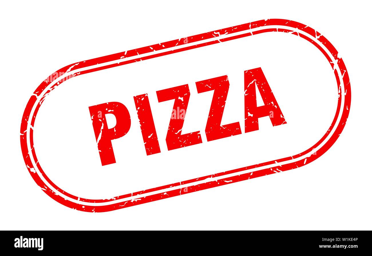Pizza Stempel. pizza pizza Platz grunge unterzeichnen. Stock Vektor
