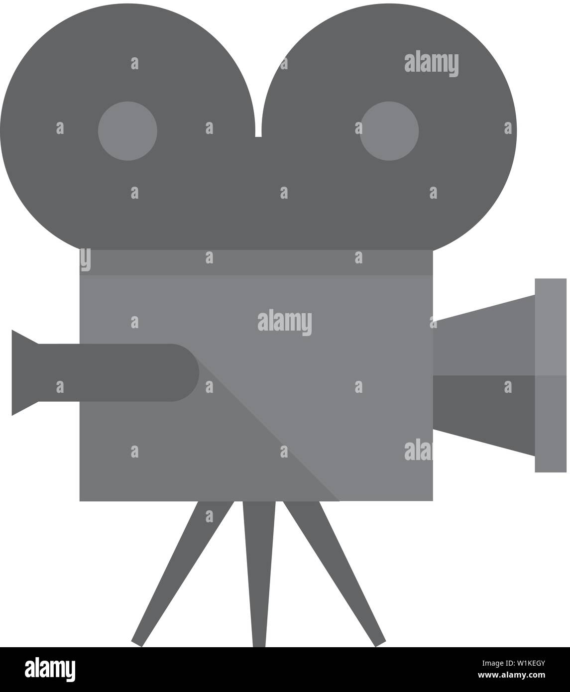 Film "Kamera" im flachen Farbe Stil. Technik Unterhaltung Aufnahme Kino film Vintage Stock Vektor