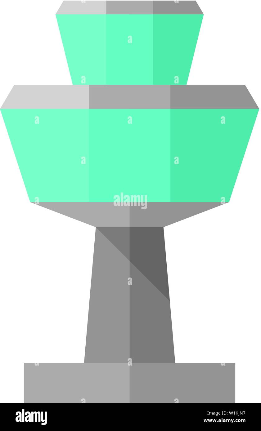 Airport Tower Symbol in flachen Farbe Stil. Traffic Control Flugzeug Luftfahrt Stock Vektor