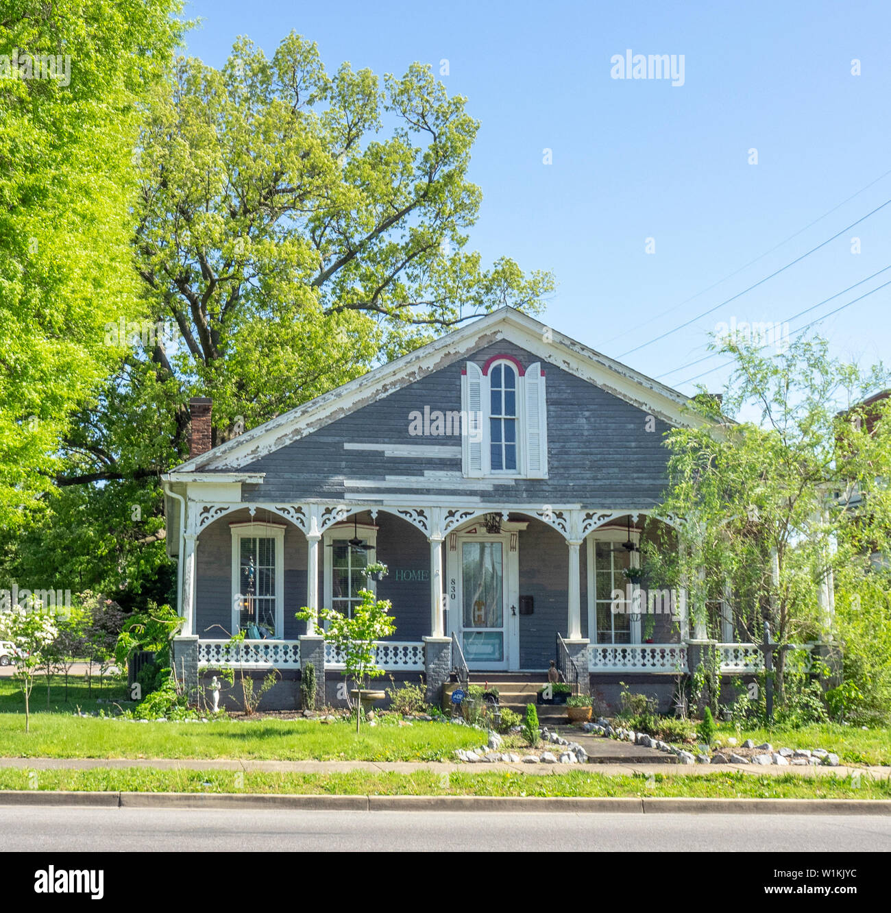 Holz- Haus mit Erker Paducah Kentucky USA. Stockfoto