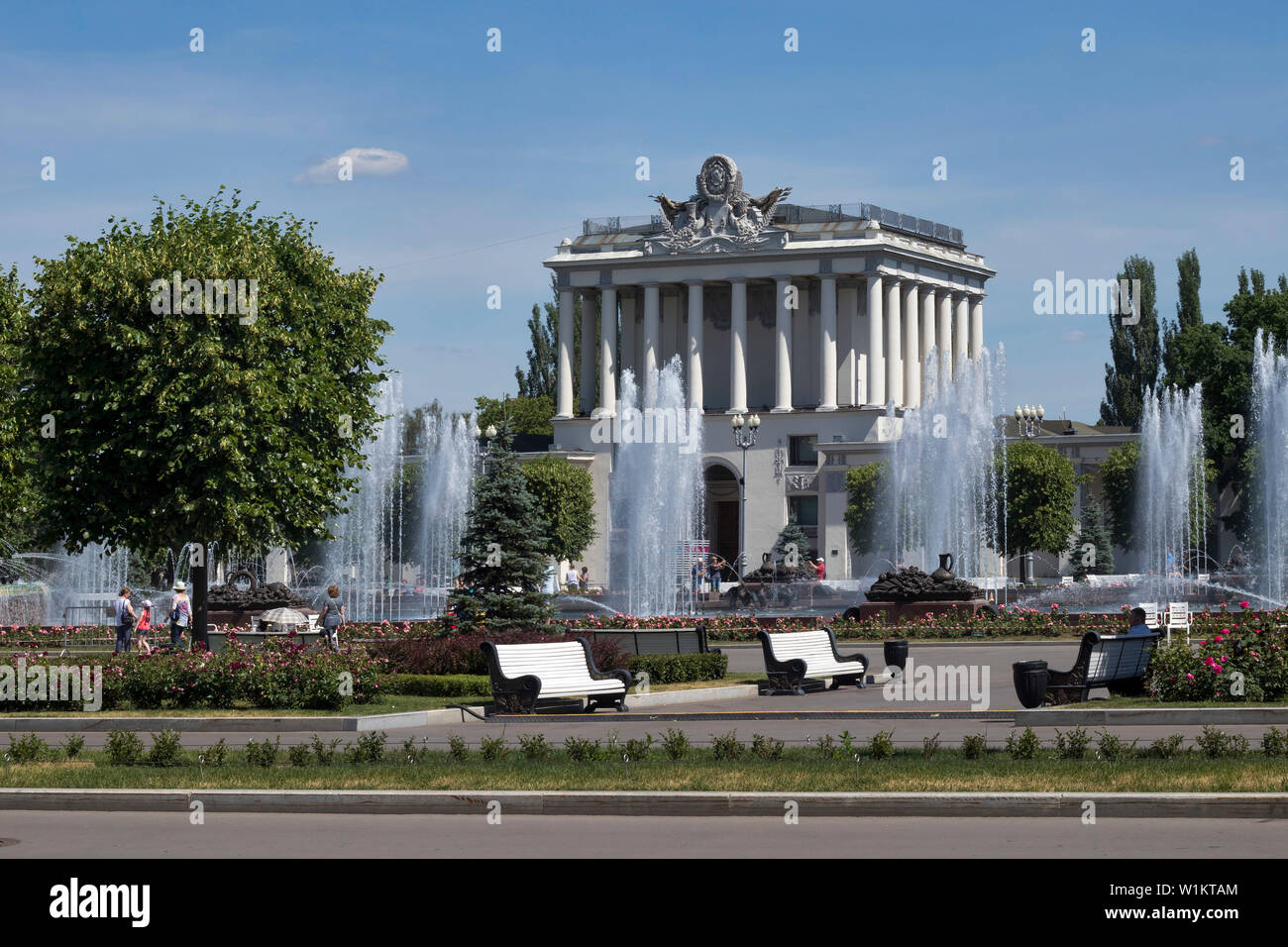 Moskau, Russland - 15. Juni 2019: Pavillon Nr. 64 Optik an VDNKh Stockfoto