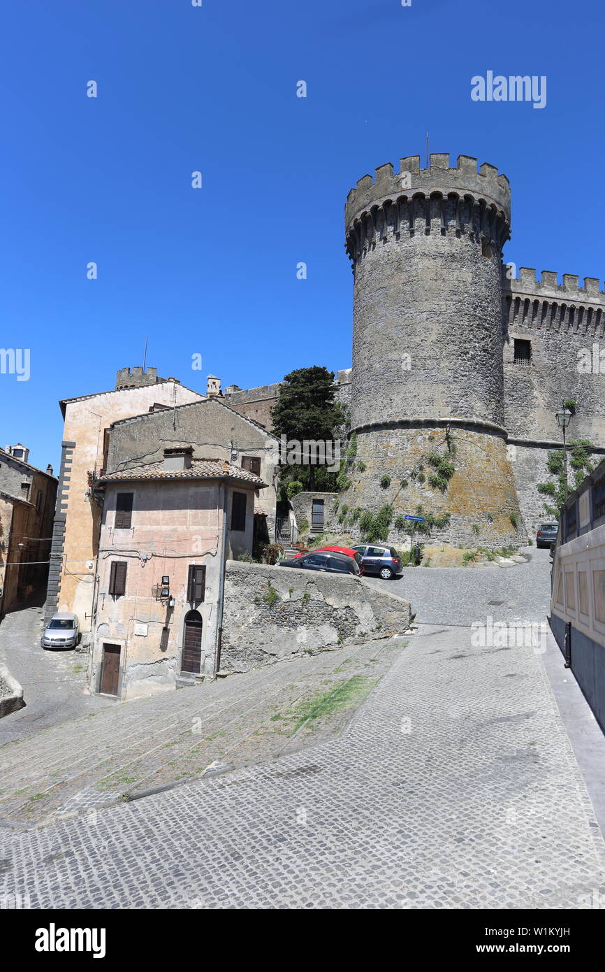 Bracciano, Italien - 30 Juni 2019: Orsini Schloss in Bracciano Stockfoto