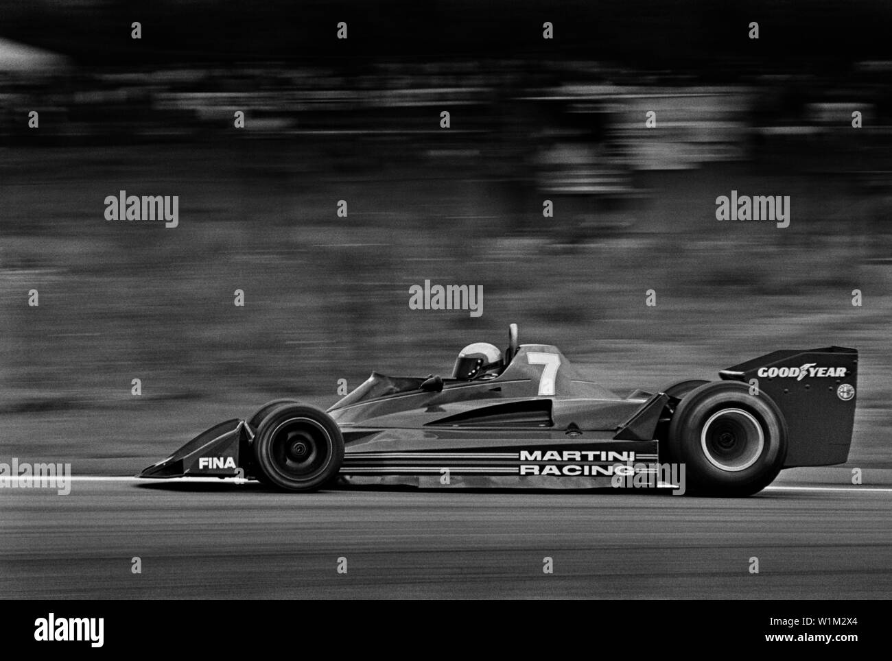 Die irische Mann John Watson in seinem Brabham Alfa Romeo in Anderstorp 1977 Stockfoto