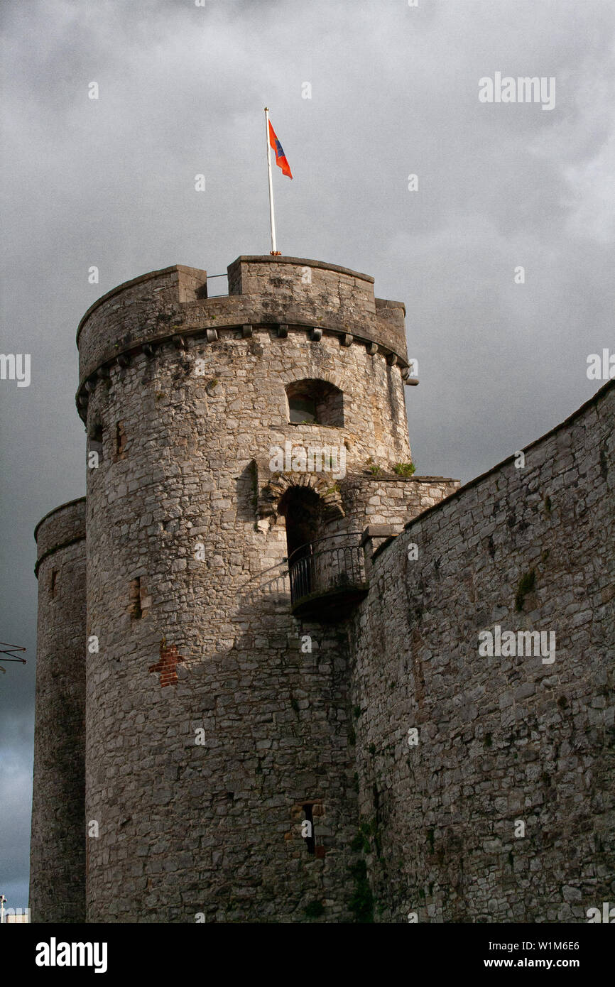 King John's Castle, King's Island, Limerick, Irland, Stockfoto