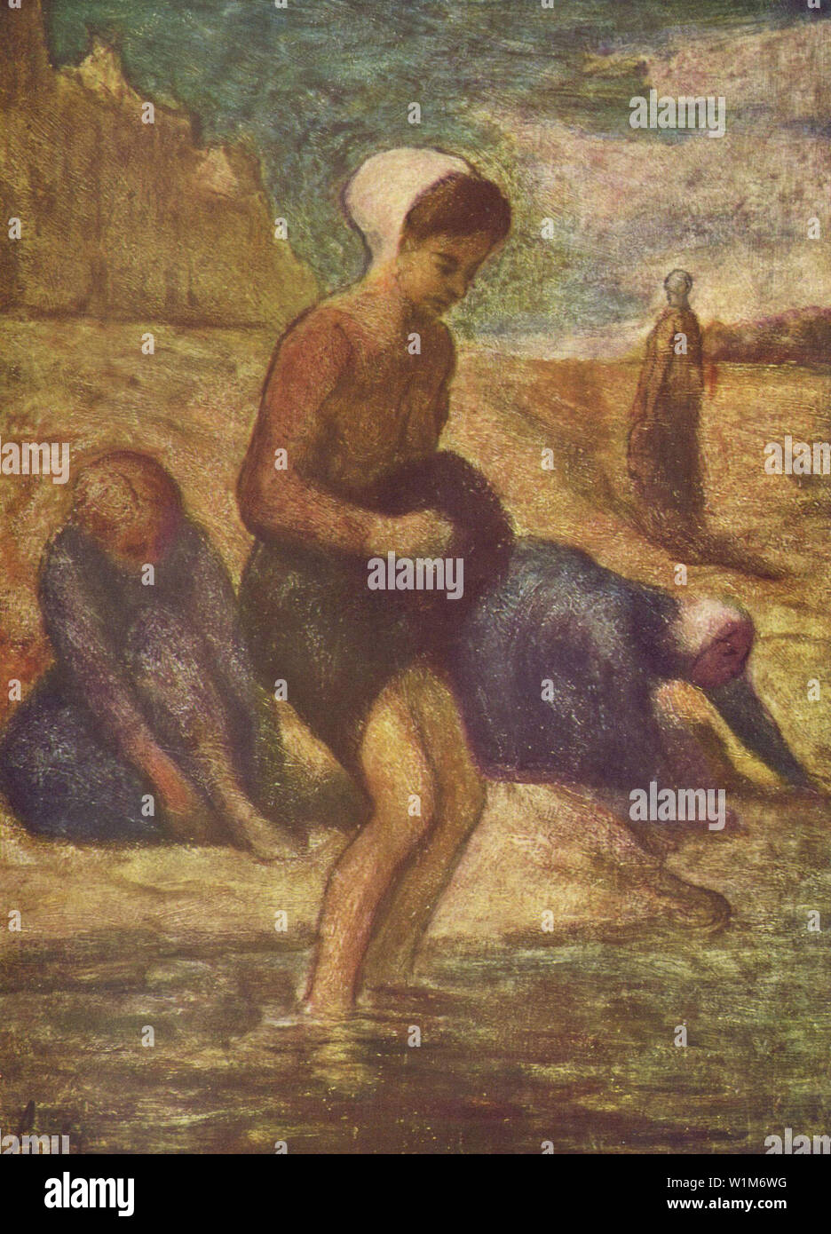 Honoré Daumier - am Ufer C 1853 Stockfoto