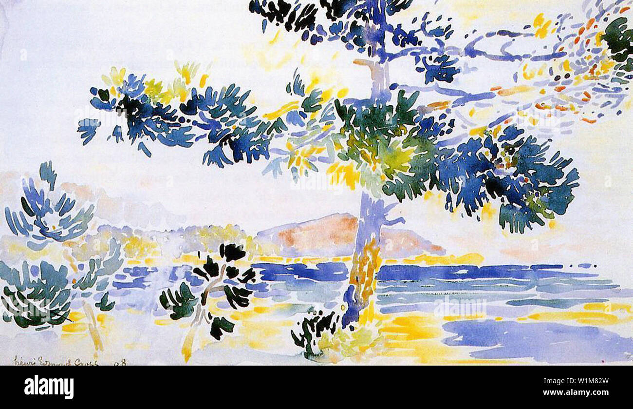 Henri-Edmond Cross-Saint Clair Landschaft 1908 Stockfoto