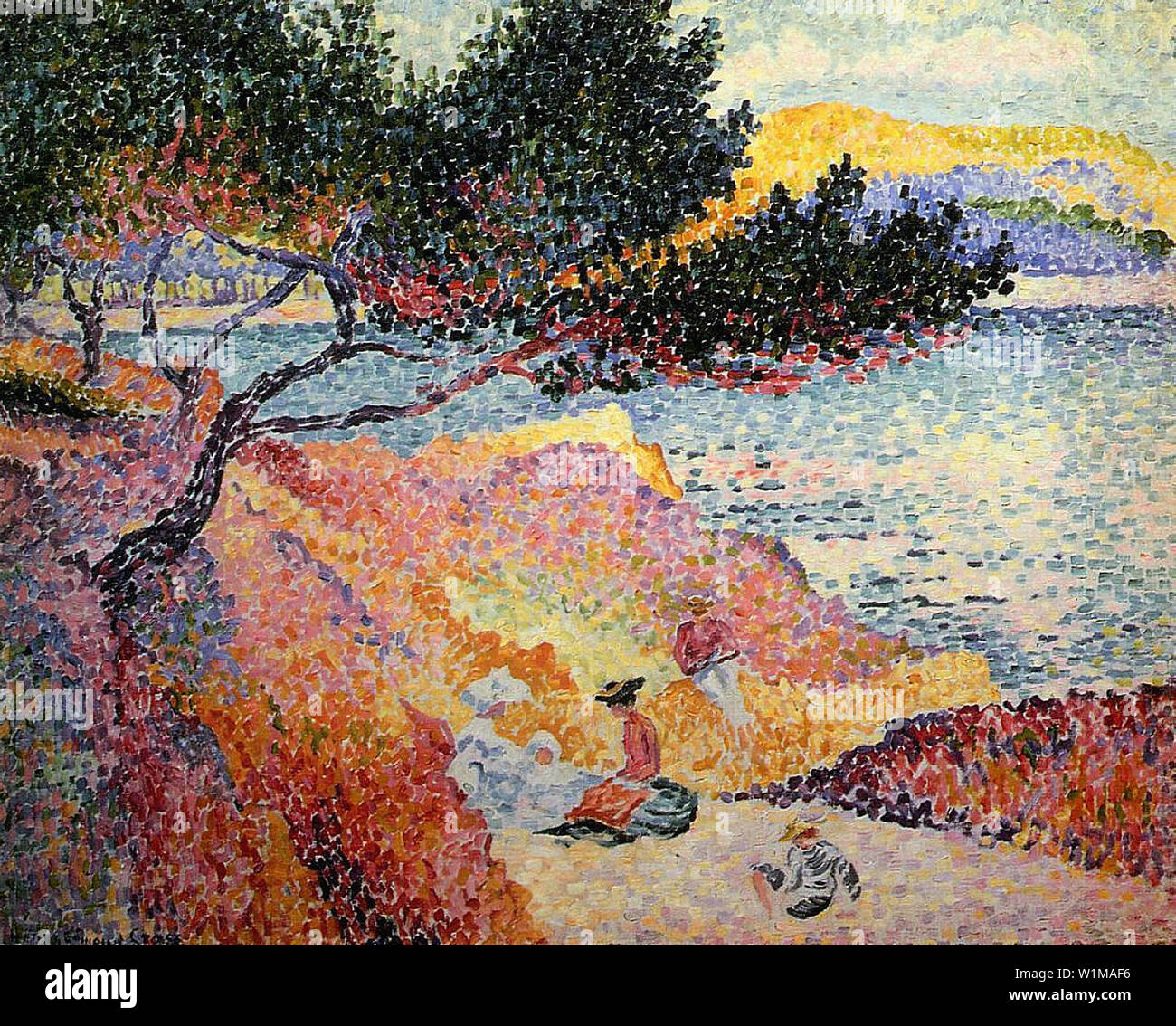 Henri-Edmond Cross-L Plage de Saint Clair 1907 Stockfoto