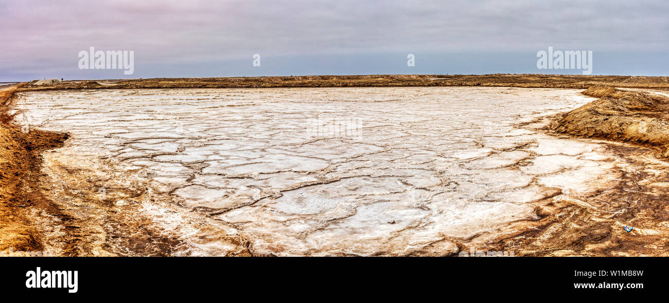 Salt Pond System, Walvis Bay, Namibia, Afrika Stockfoto