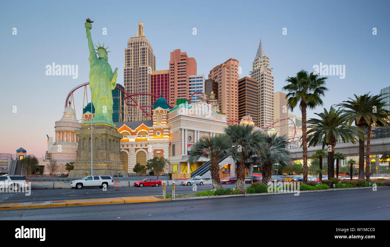 New York New York Hotel, Strip, Las Vegas Boulevard South, Las Vegas, Nevada, USA Stockfoto