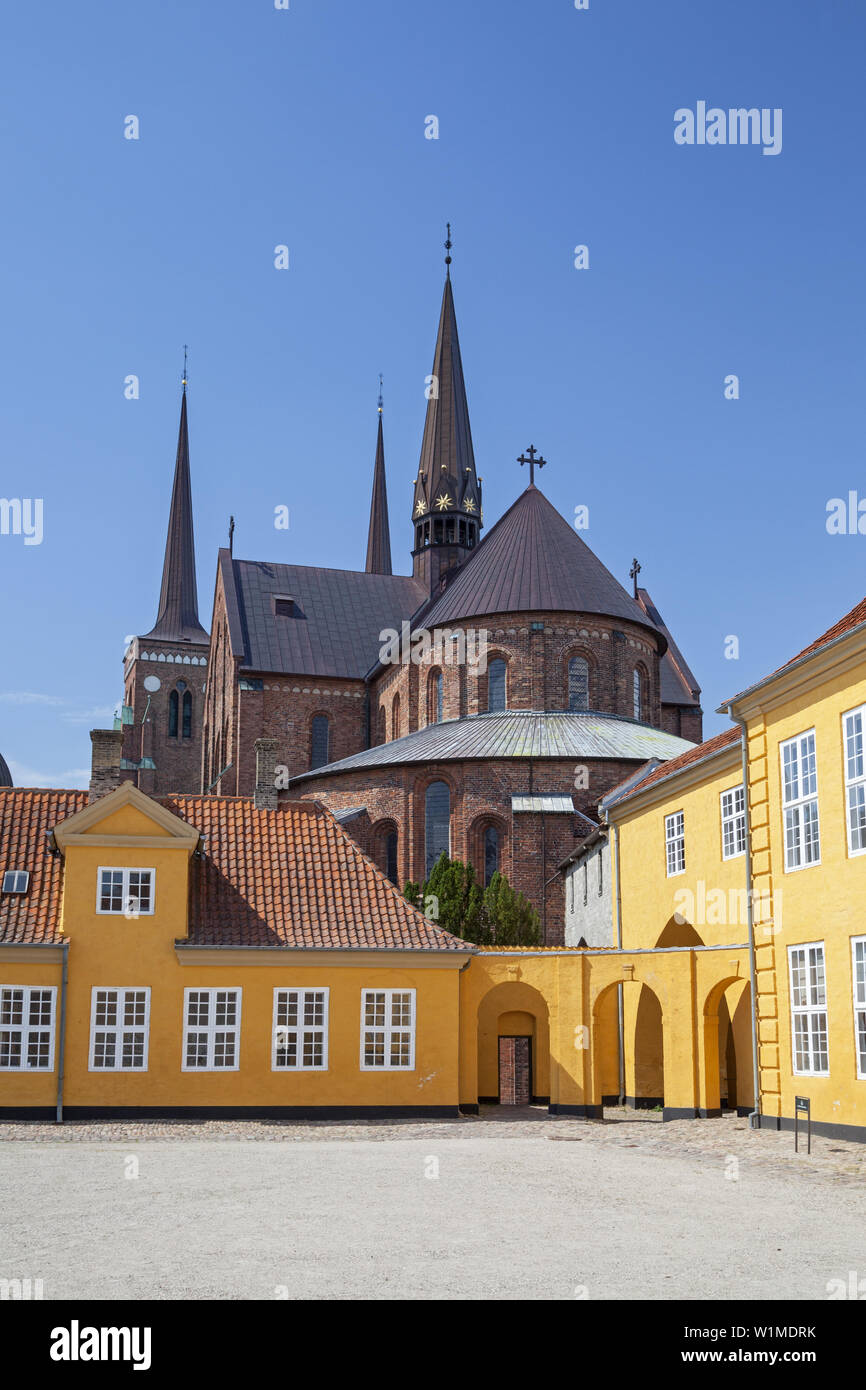 Palast und der Kathedrale von Roskilde, Insel von Neuseeland, Skandinavien, Dänemark, Nordeuropa Stockfoto