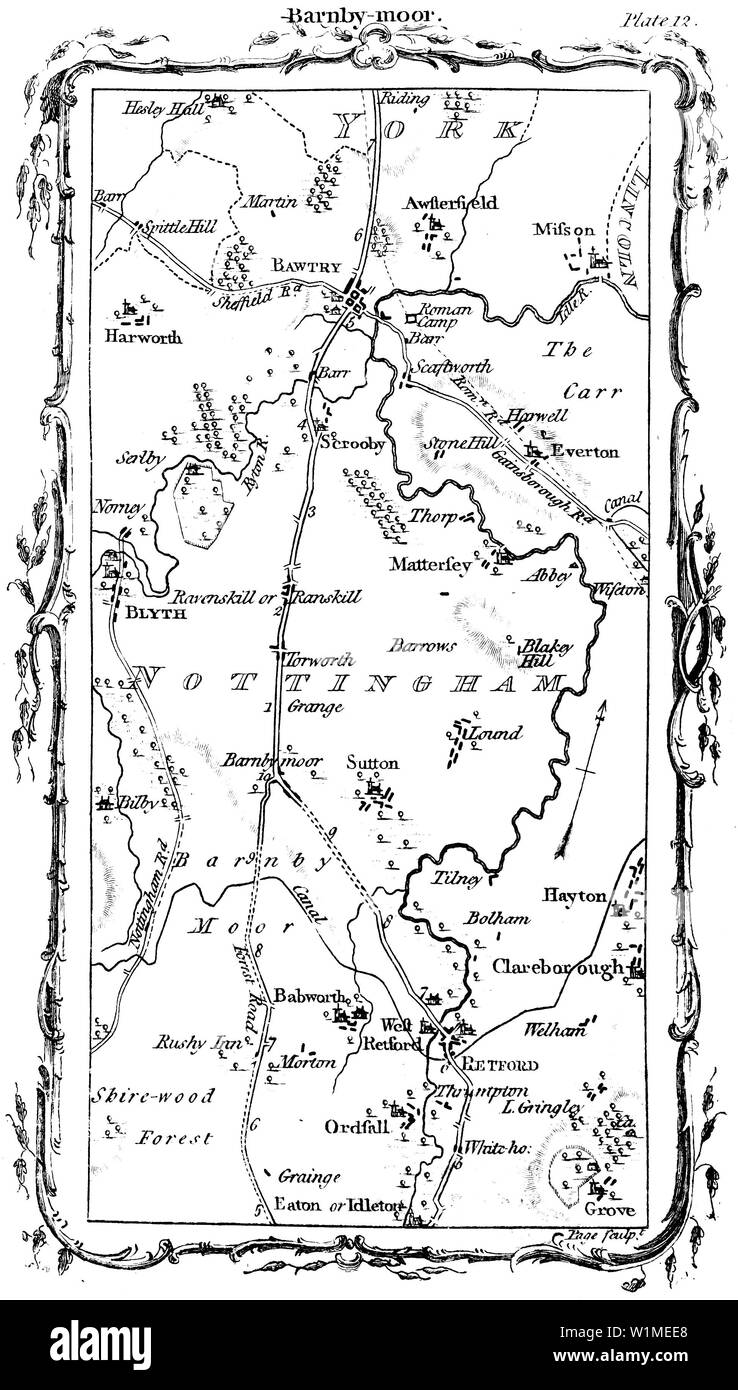 Großbritannien Karte. Altes Bild Stockfoto