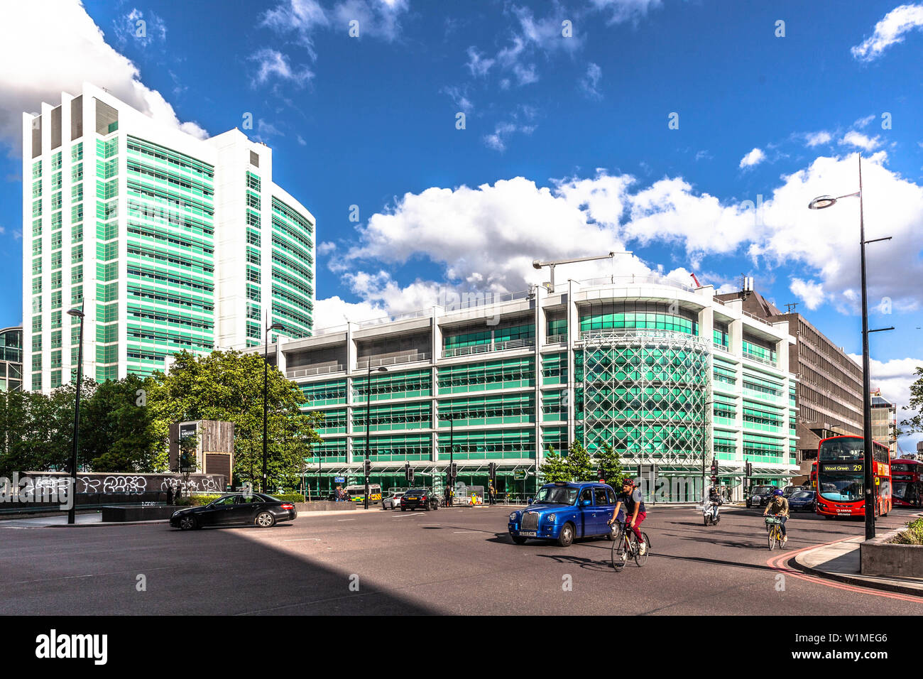 University College Notaufnahme Gebäude (UCH), Euston Road, London, England, UK. Stockfoto