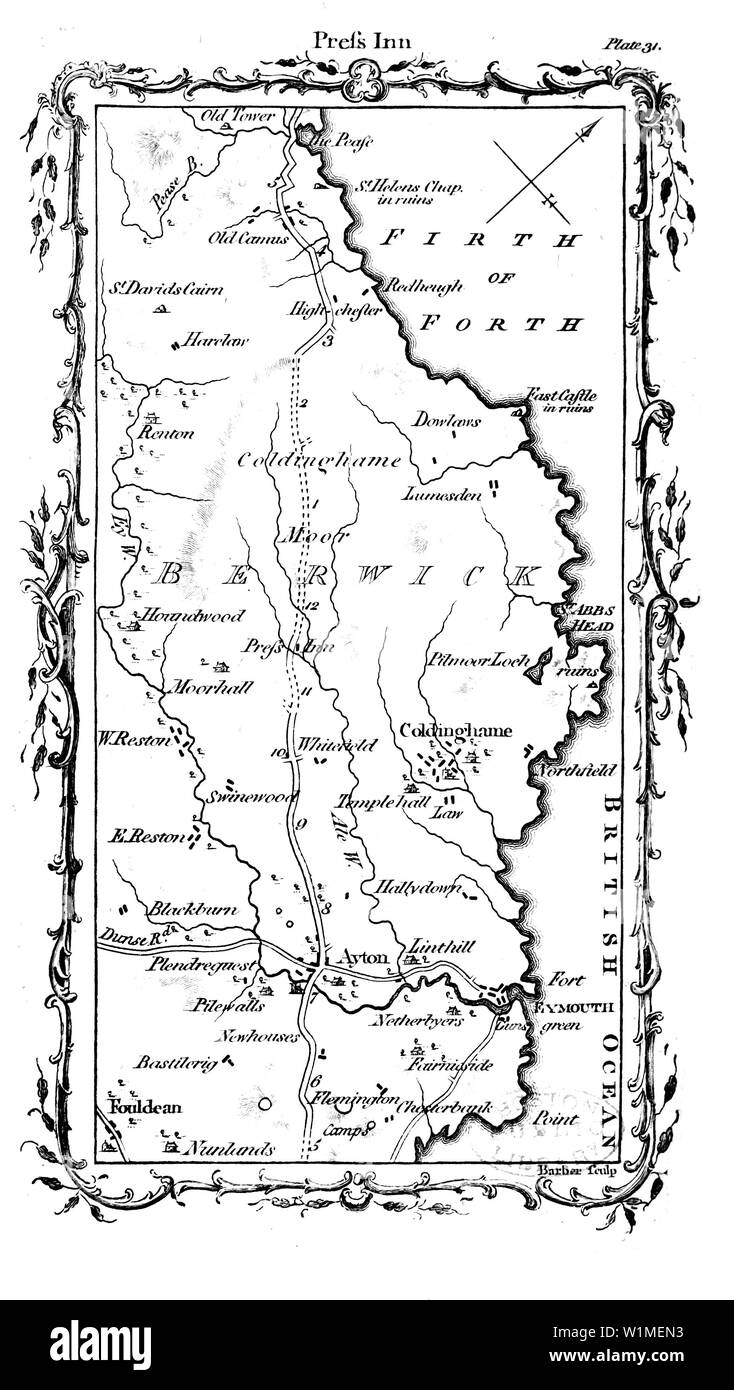 Großbritannien Karte. Altes Bild Stockfoto