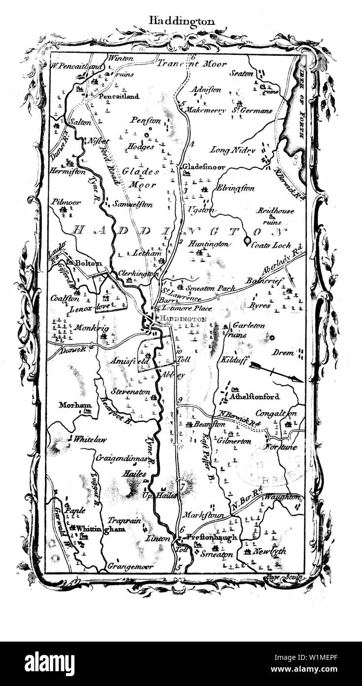 Großbritannien Karte. Altes Bild Stockfoto