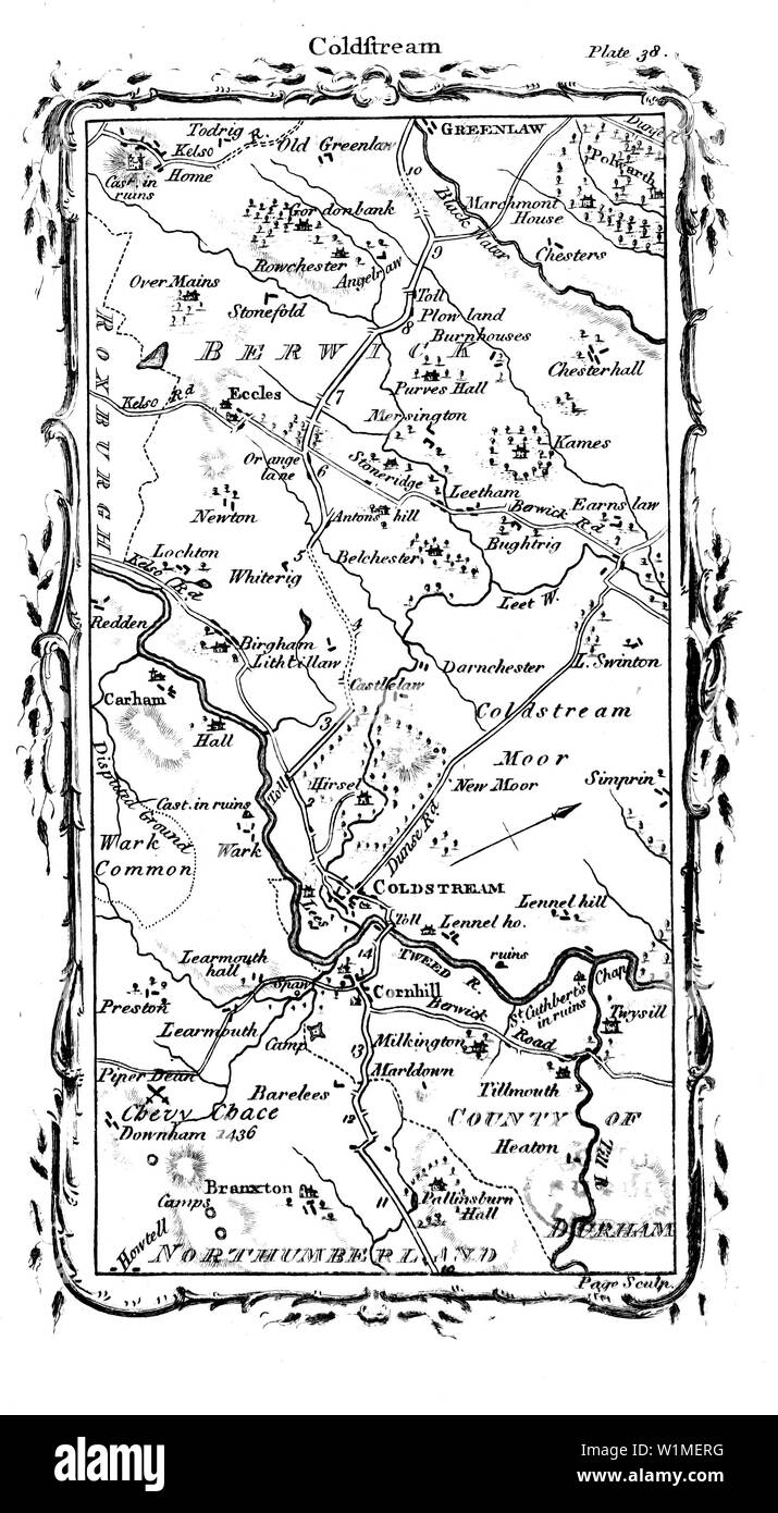 Großbritannien Karte. Altes Bild Stockfoto