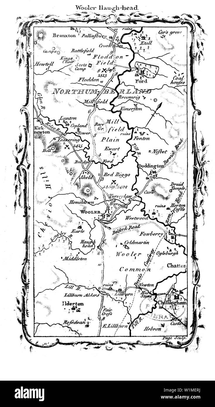 Großbritannien Karte. Altes Bild Stockfoto