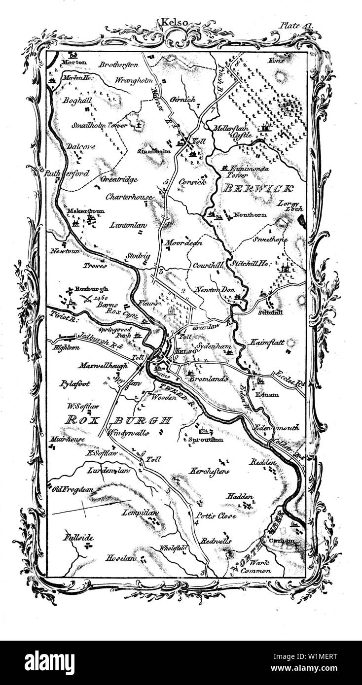 Großbritannien Karte. Altes Bild Stockfoto