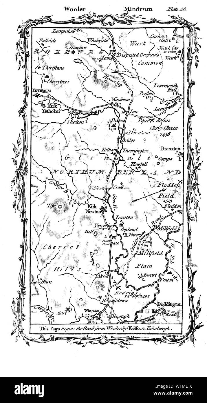 Großbritannien Karte. Altes Bild Stockfoto