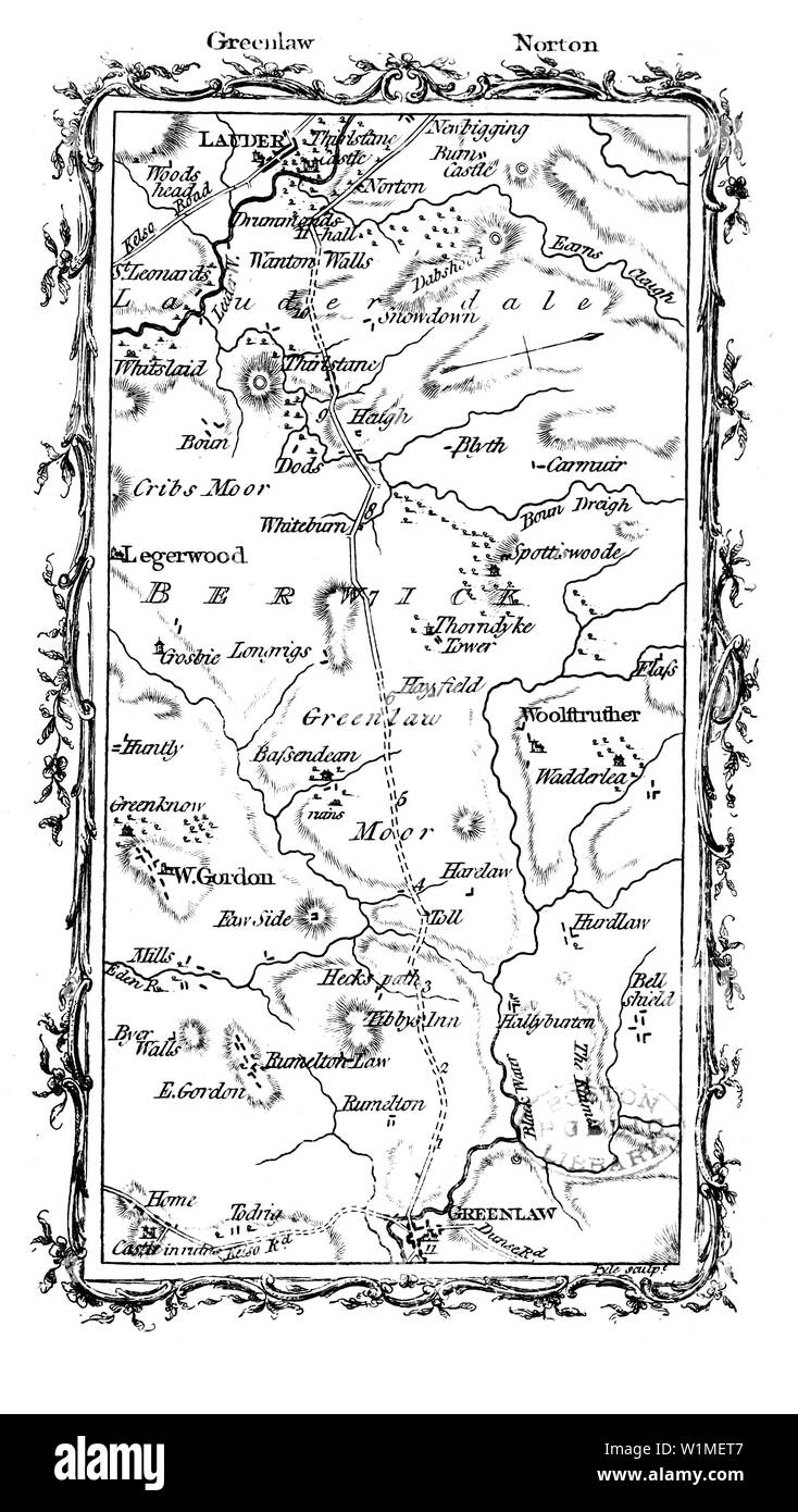 Großbritannien Karte. Altes Bild Stockfoto