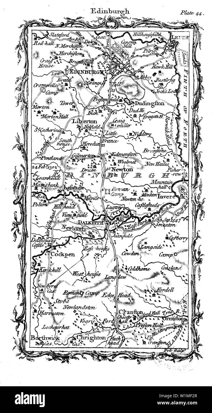 Großbritannien Karte. Altes Bild Stockfoto