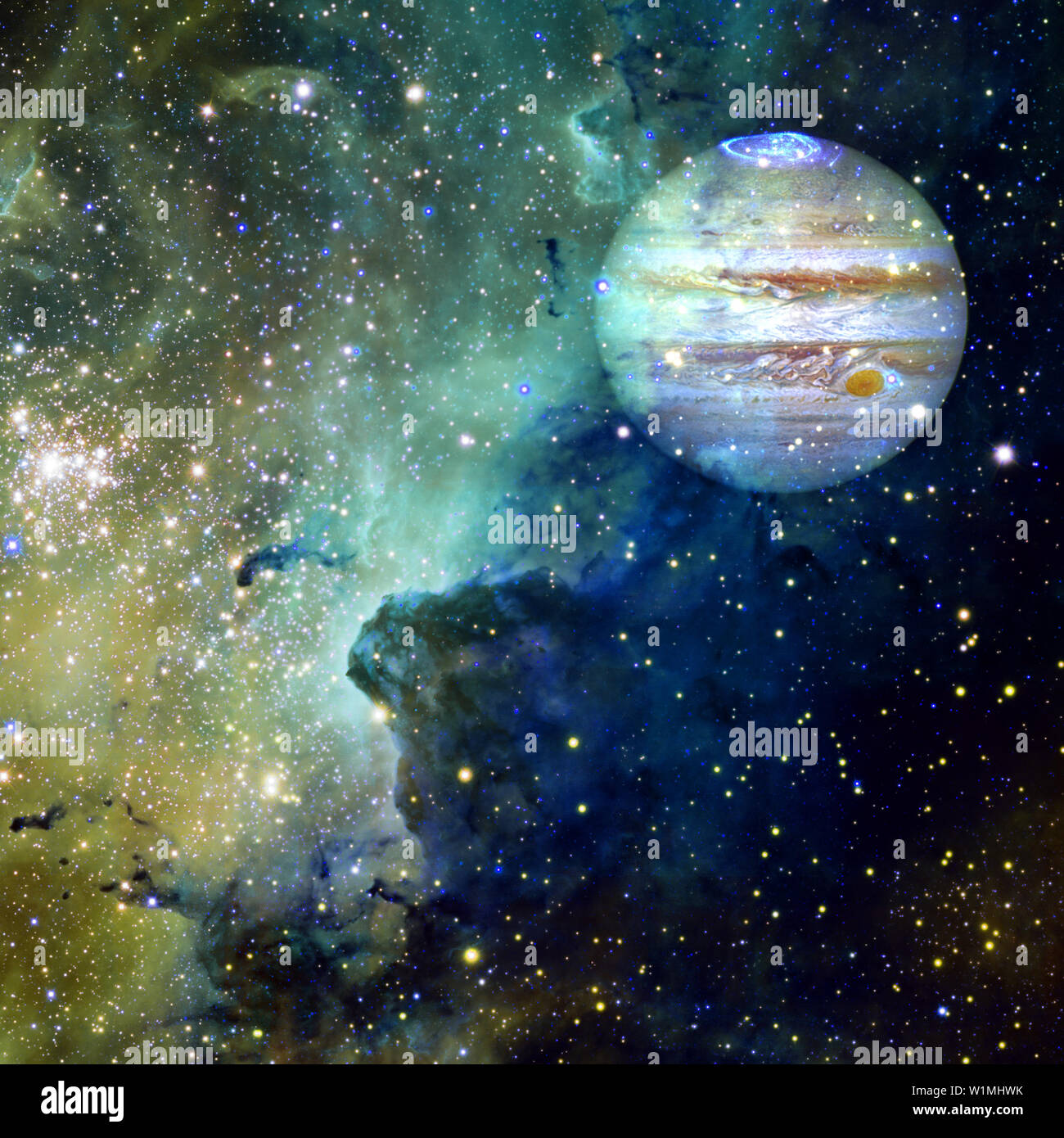 Planet Jupiter im Weltraum. Wissenschaft Tapete. Schönheit des Universums.  Elemente dieses Bild von der NASA eingerichtet Stockfotografie - Alamy