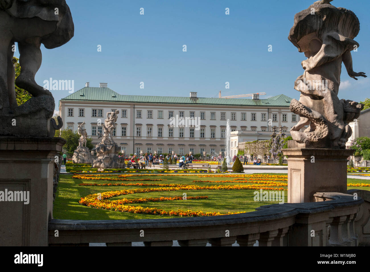 Schloss Mirabell, Mirabell Garten, das historische Zentrum der Stadt Salzburg, ein UNESCO-Weltkulturerbe, Österreich Stockfoto