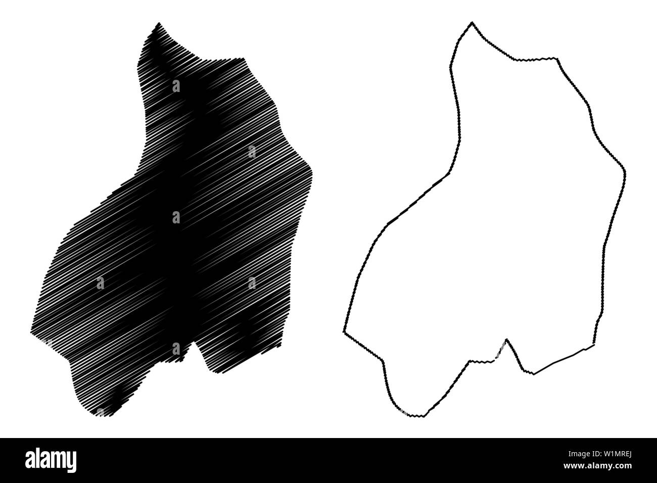 Sacatepequez Abteilung (Republik Guatemala, Abteilungen von Guatemala) Karte Vektor-illustration, kritzeln Skizze Sacatepequez Karte Stock Vektor