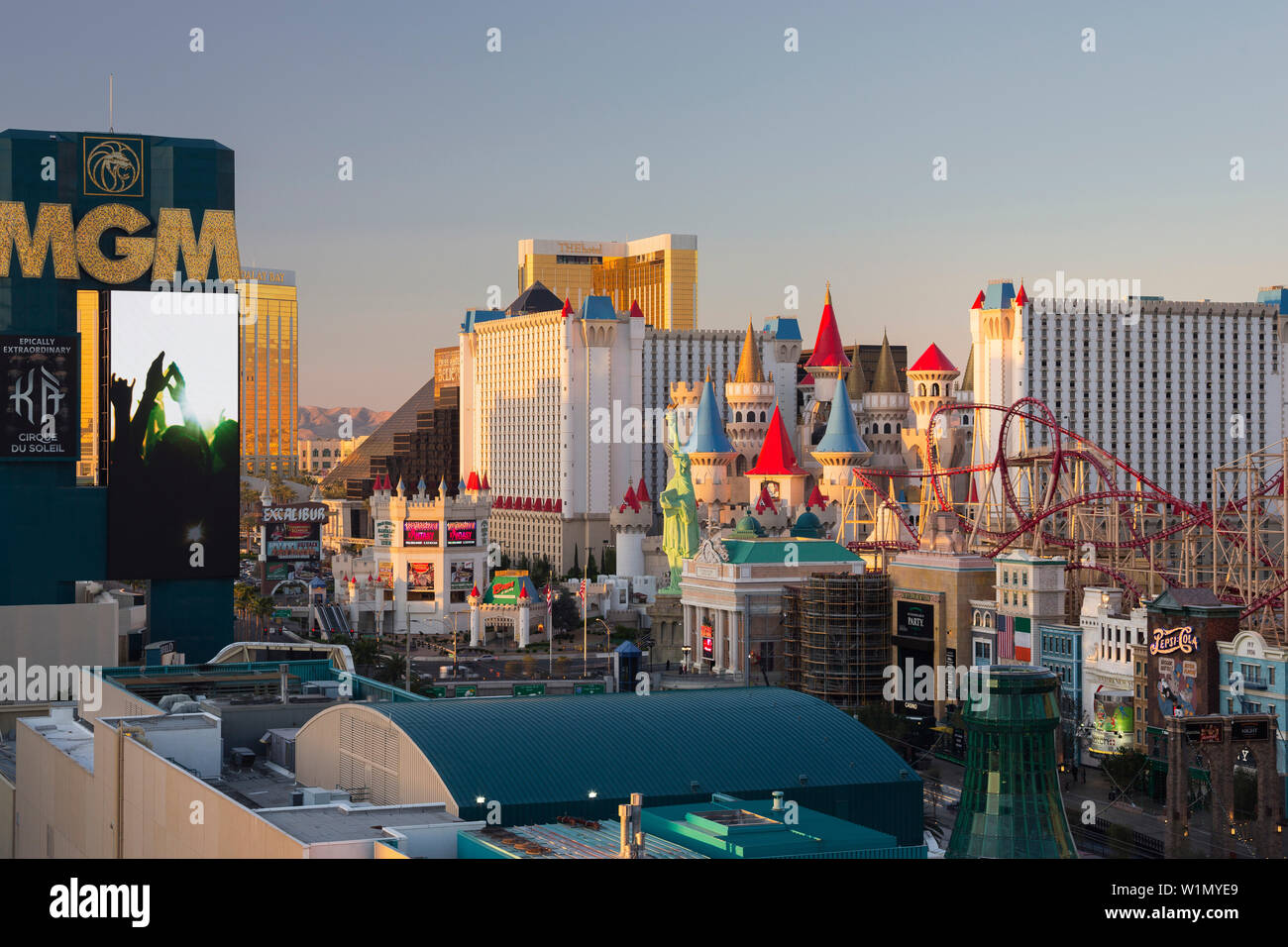 Excalibur Hotel, Strip, Las Vegas Boulevard South, Las Vegas, Nevada, USA Stockfoto