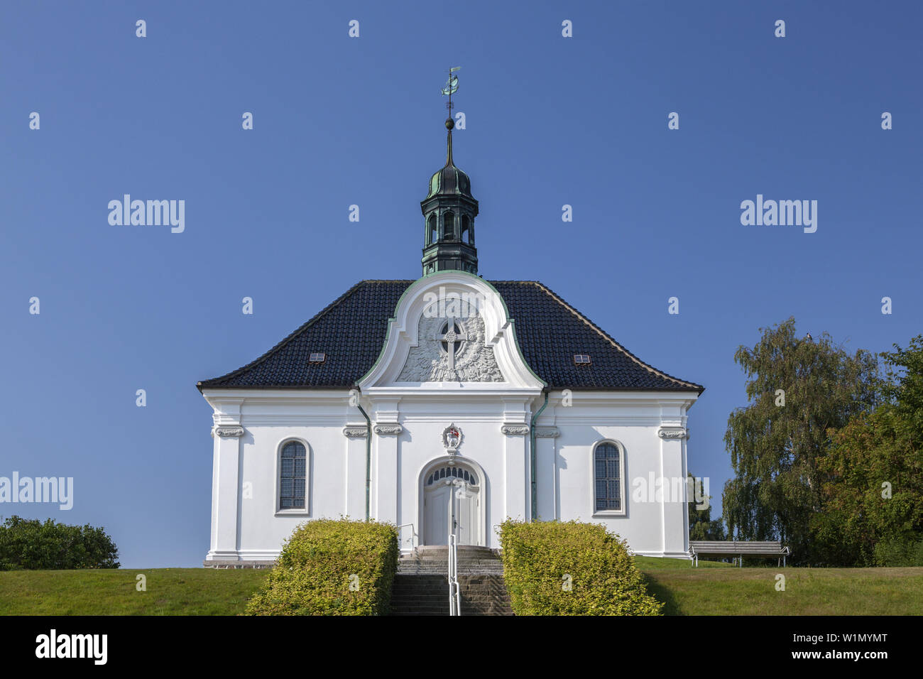 Kirche Hellebaeck Kirke, Insel von Neuseeland, Skandinavien, Dänemark, Nordeuropa Stockfoto