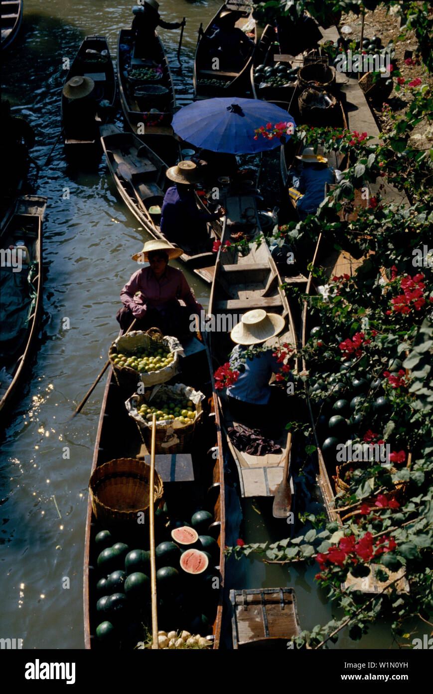 Schwimmende Markt, Thailand Stockfoto
