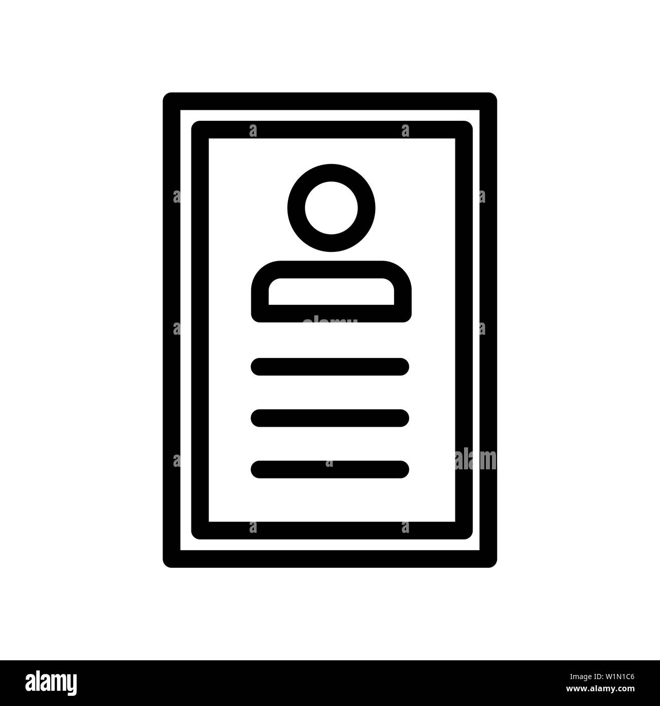 Id Symbol. flache Darstellung von Id-Vektor Symbol für das Web. Perfekt für Website, Design, Muster, etc. Stockfoto