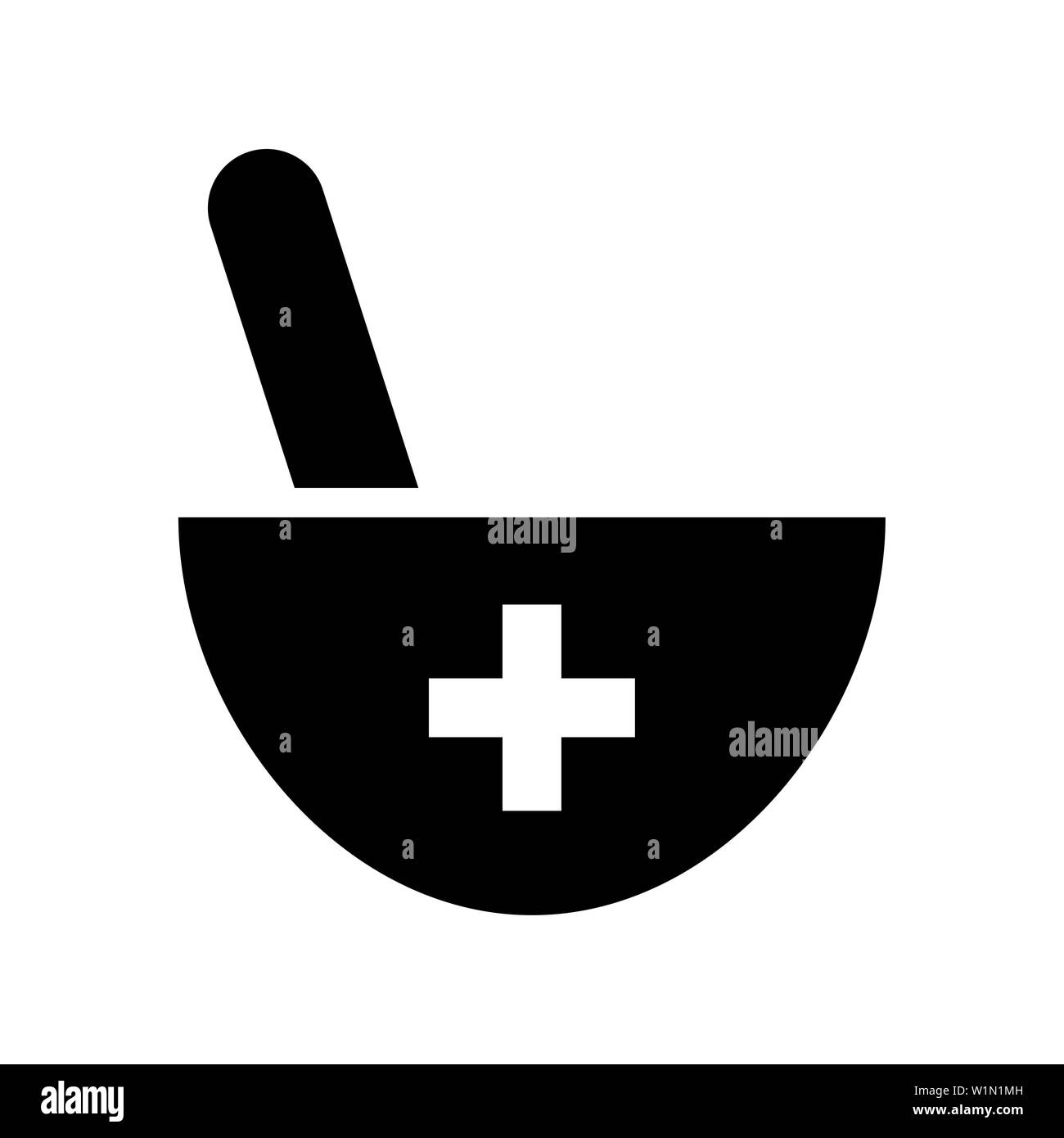 Mörtel Symbol. flachbild Abbildung: Mörtel vektor Symbol für das Web. Perfekt für Website, Muster, App, etc. Stockfoto